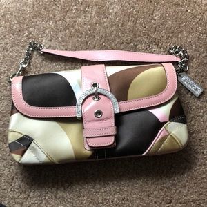 Coach Silk Print Evening Bag